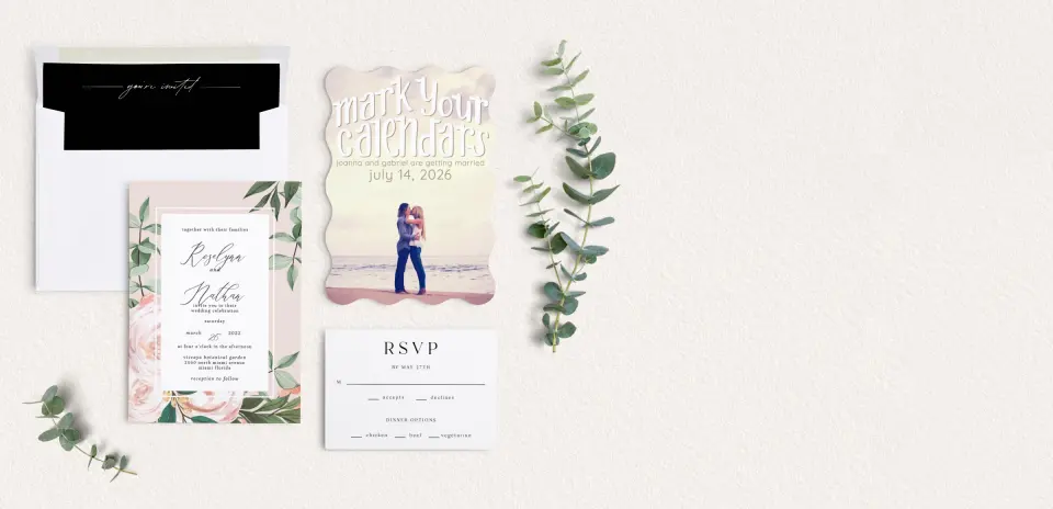 Front of Save the Date Card
