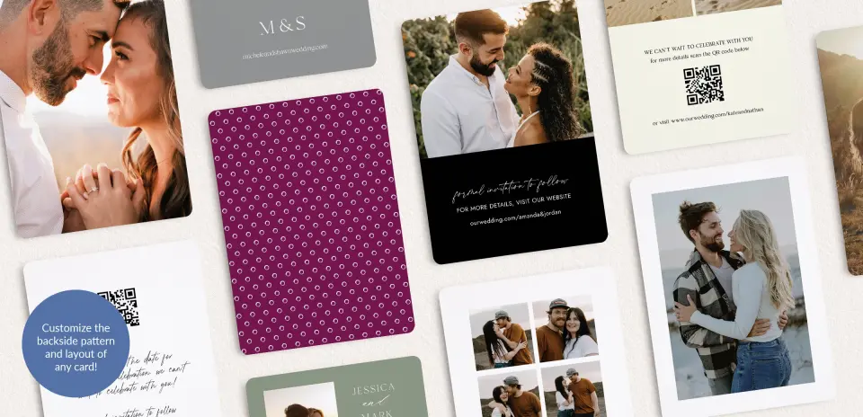 Back of Save the Date Card