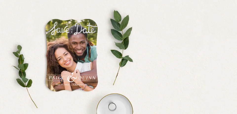 Save the Date Card with Optional Guest Addressing Service