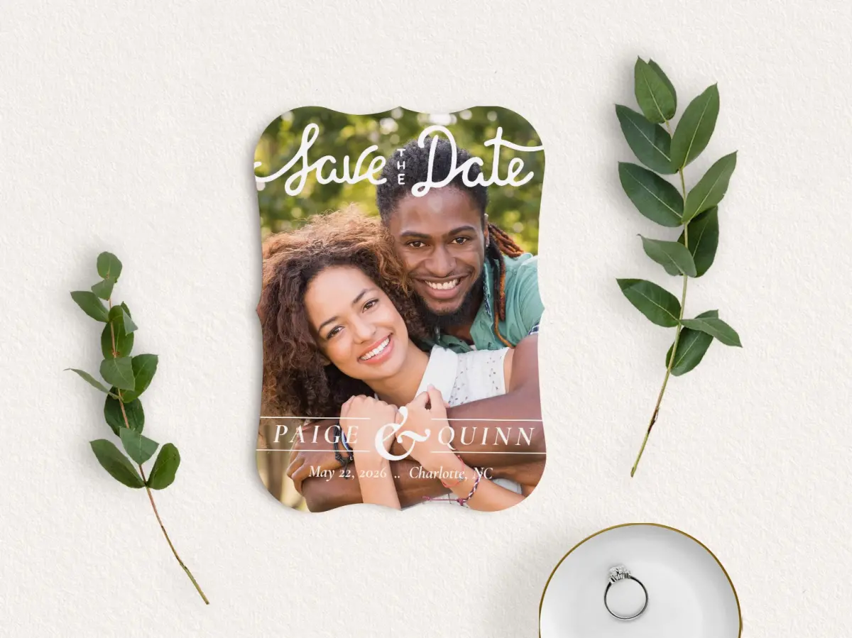 Save the Date Card with Optional Guest Addressing Service