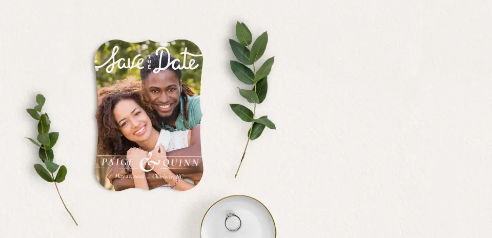 Save the Date Card with Optional Guest Addressing Service