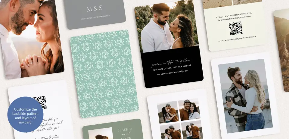 Back of Save the Date Card