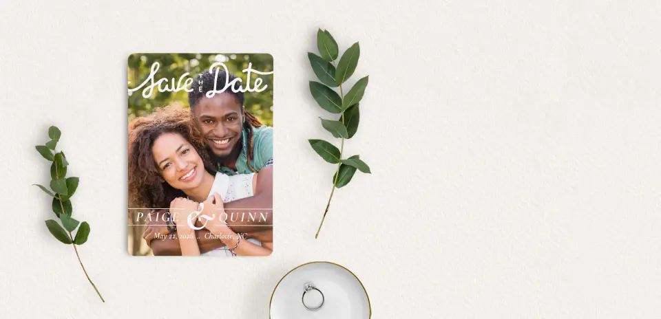 Save the Date Card with Optional Guest Addressing Service