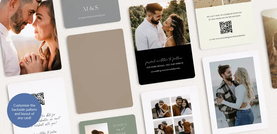 Back of Save the Date Card