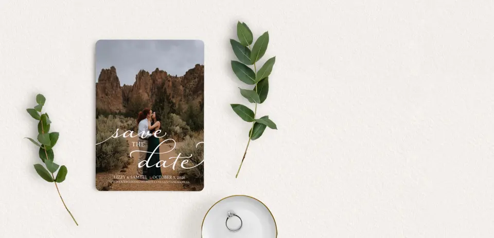 Save the Date Card with Optional Guest Addressing Service