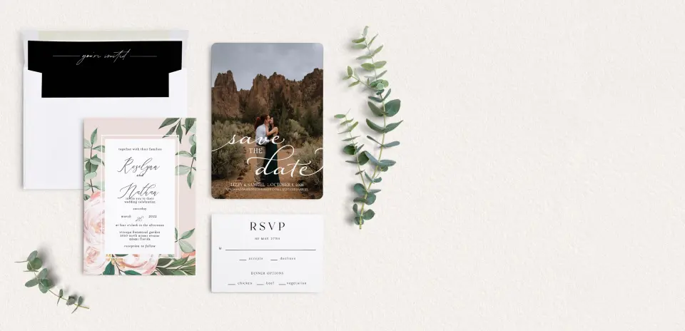 Front of Save the Date Card
