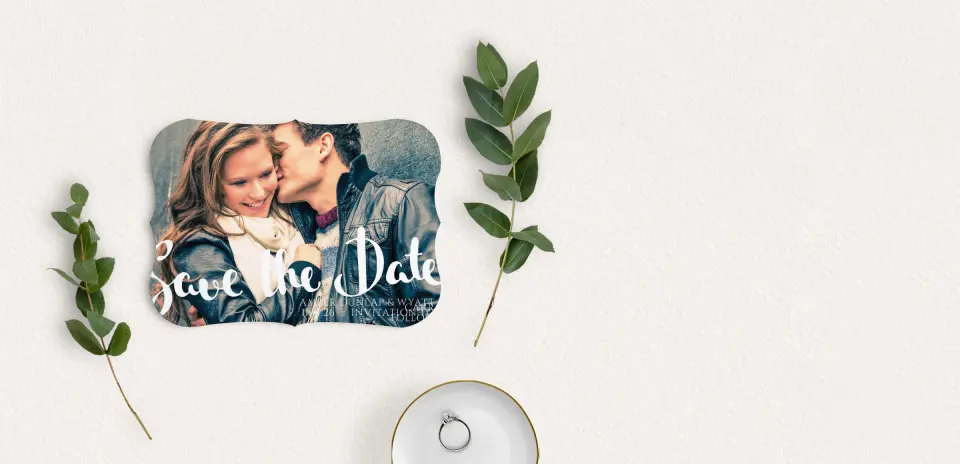Save the Date Card with Optional Guest Addressing Service
