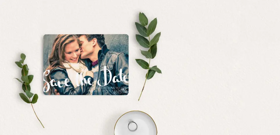 Save the Date Card with Optional Guest Addressing Service