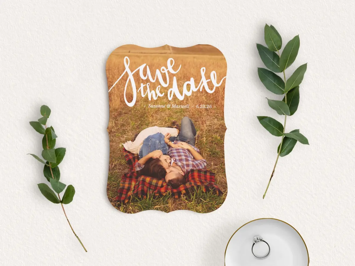 Save the Date Card with Optional Guest Addressing Service