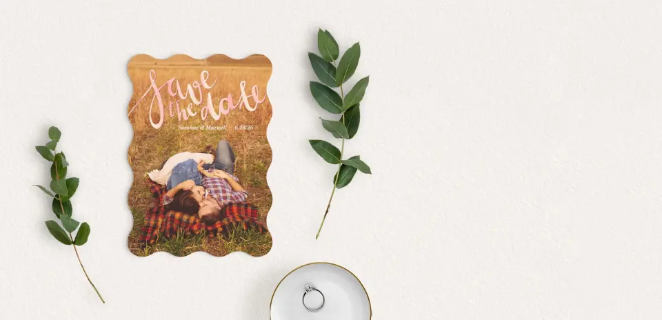 Save the Date Card with Optional Guest Addressing Service