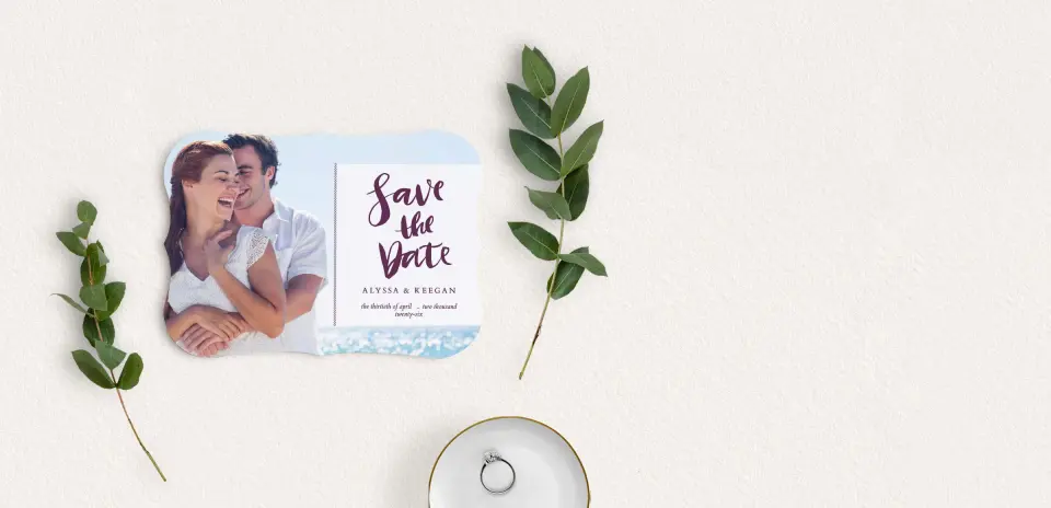 Save the Date Card with Optional Guest Addressing Service