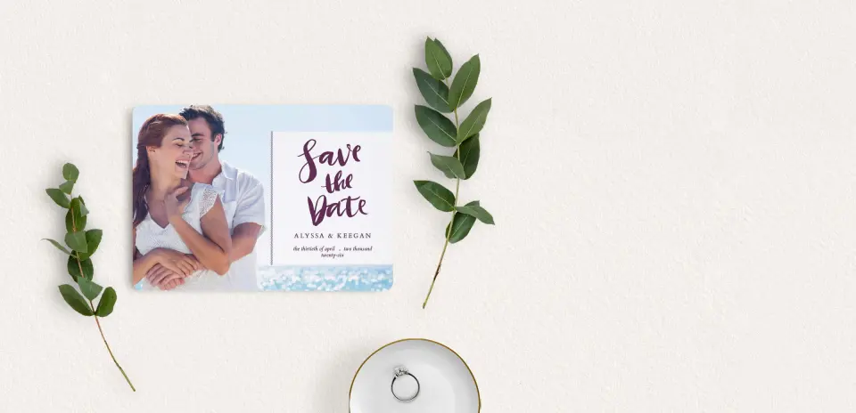 Save the Date Card with Optional Guest Addressing Service