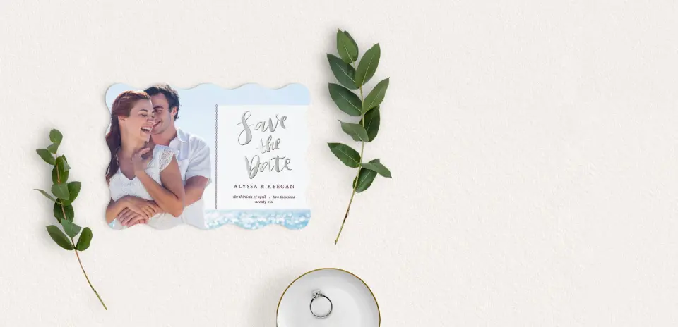 Save the Date Card with Optional Guest Addressing Service