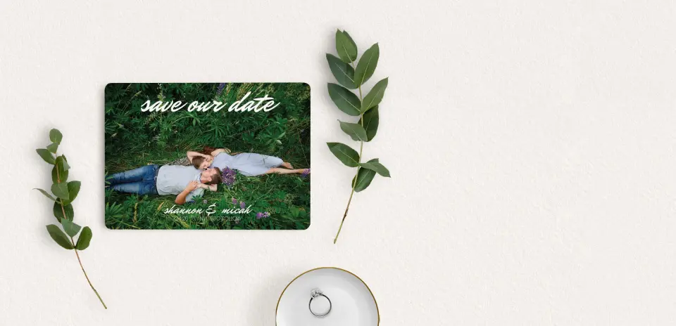 Save the Date Card with Optional Guest Addressing Service