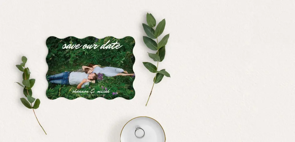 Save the Date Card with Optional Guest Addressing Service