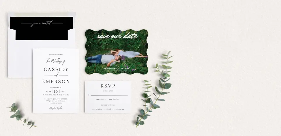 Front of Save the Date Card