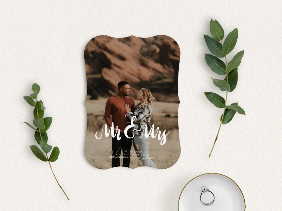 Save the Date Card with Optional Guest Addressing Service