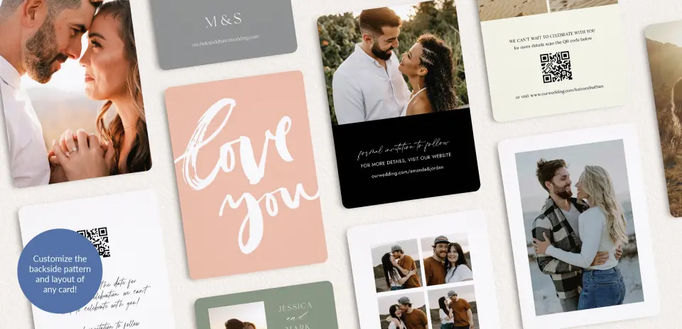 Back of Save the Date Card