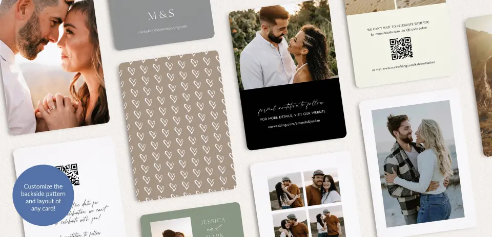 Back of Save the Date Card