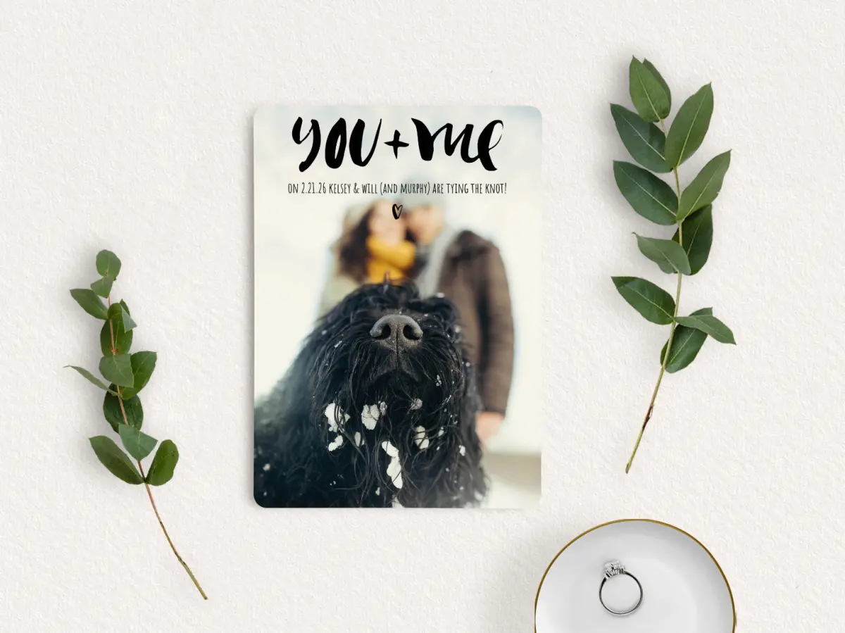 Save the Date Card with Optional Guest Addressing Service