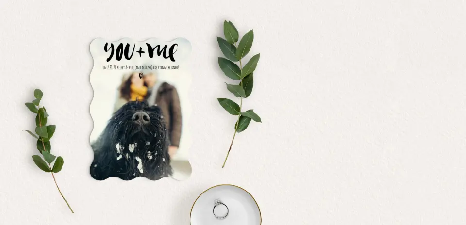Save the Date Card with Optional Guest Addressing Service
