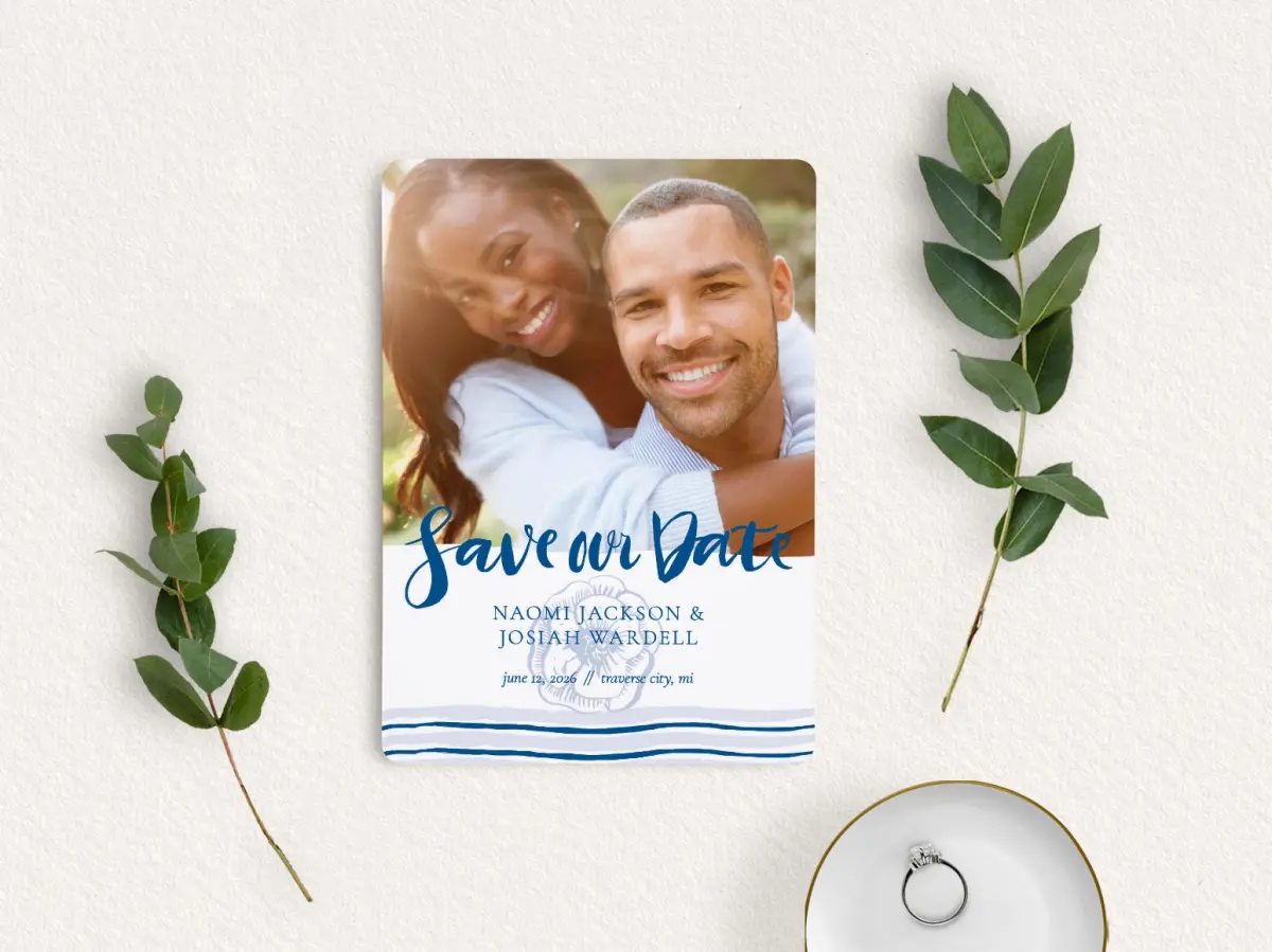 Save the Date Card with Optional Guest Addressing Service