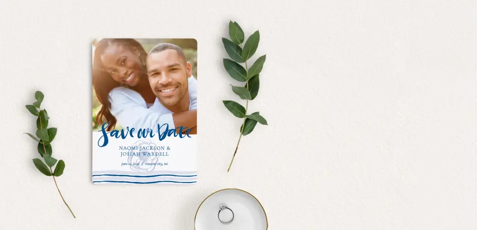 Save the Date Card with Optional Guest Addressing Service