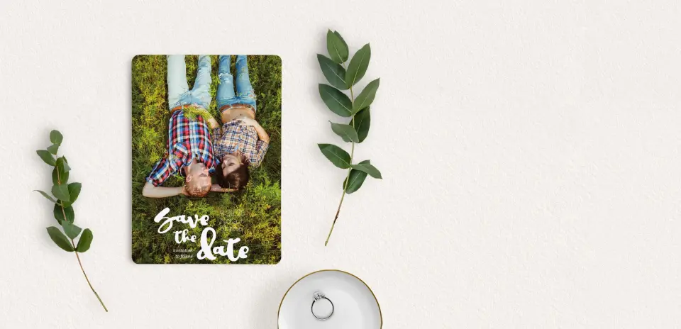 Save the Date Card with Optional Guest Addressing Service