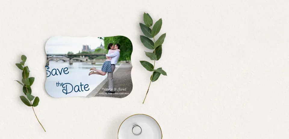 Save the Date Card with Optional Guest Addressing Service