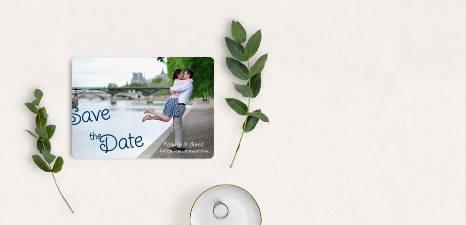 Save the Date Card with Optional Guest Addressing Service