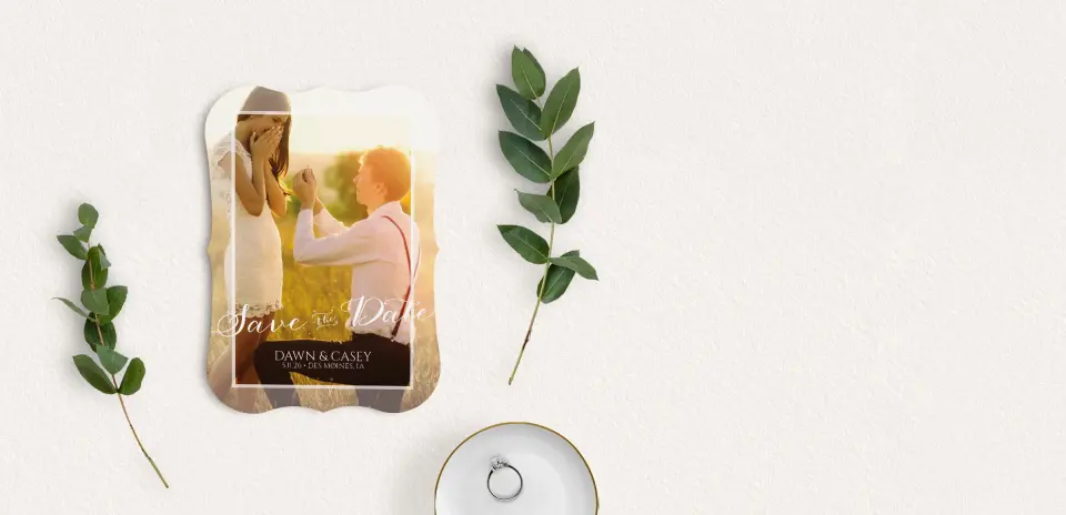 Save the Date Card with Optional Guest Addressing Service