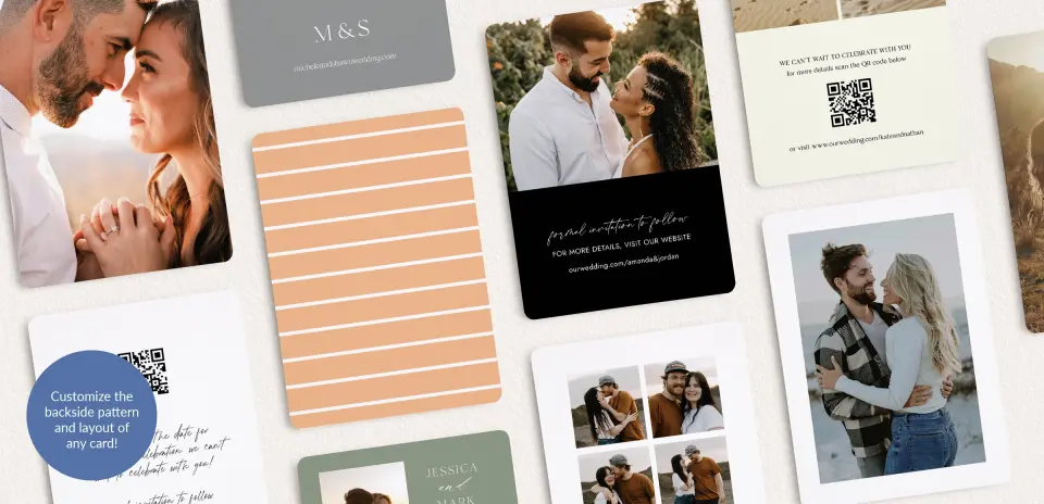 Back of Save the Date Card