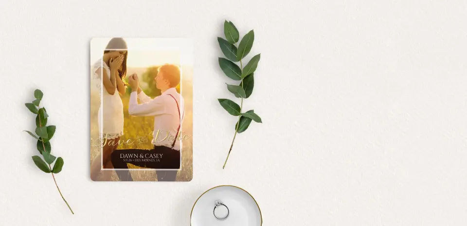 Save the Date Card with Optional Guest Addressing Service