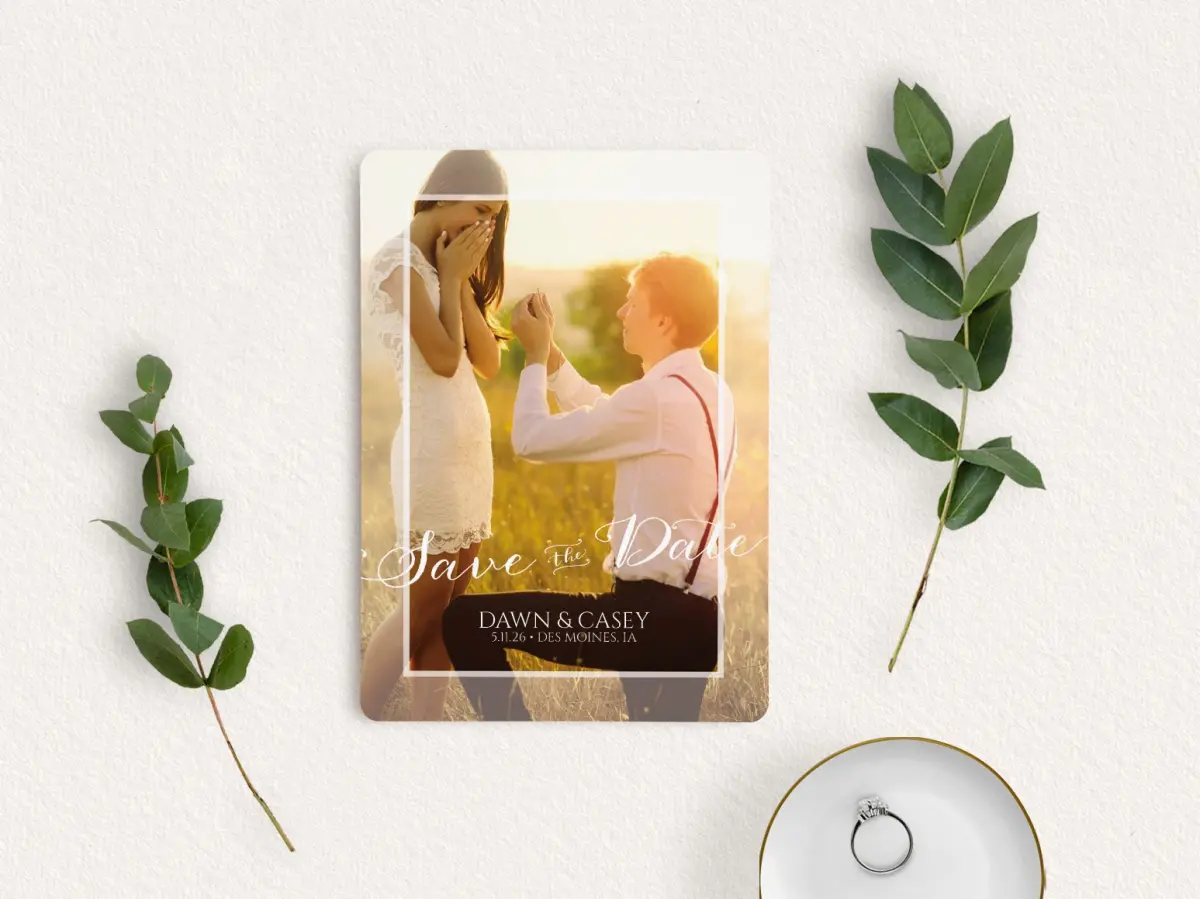 Save the Date Card with Optional Guest Addressing Service
