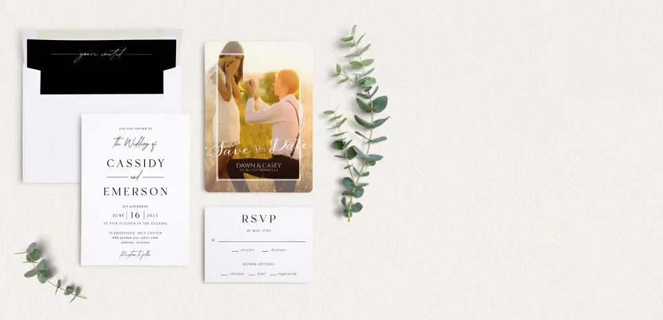 Front of Save the Date Card