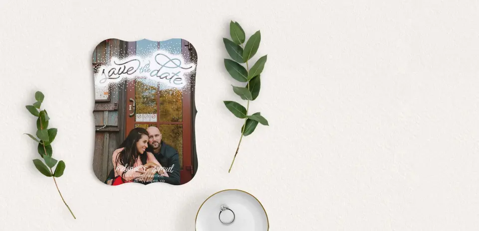 Save the Date Card with Optional Guest Addressing Service