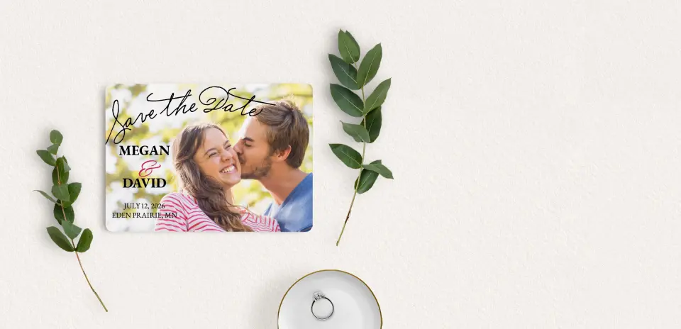 Save the Date Card with Optional Guest Addressing Service
