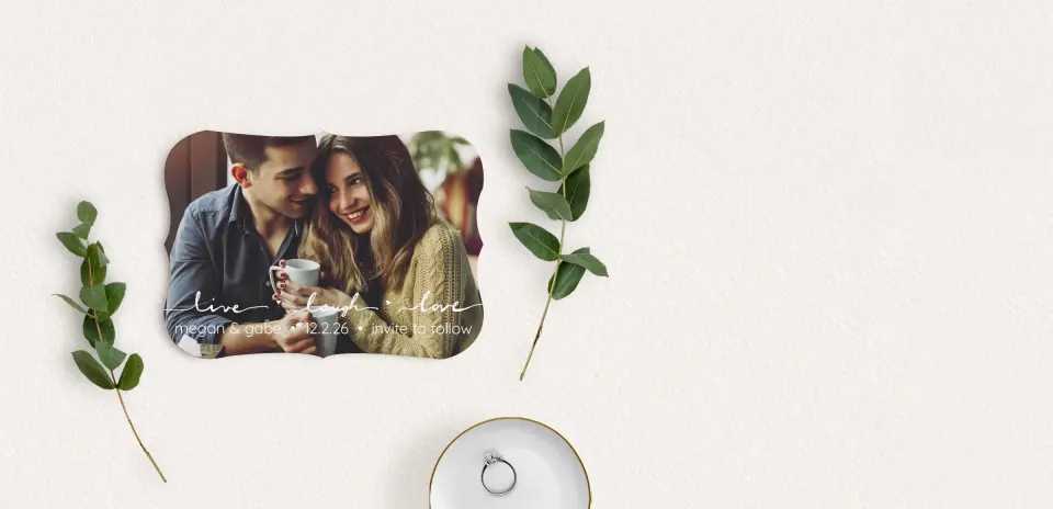 Save the Date Card with Optional Guest Addressing Service