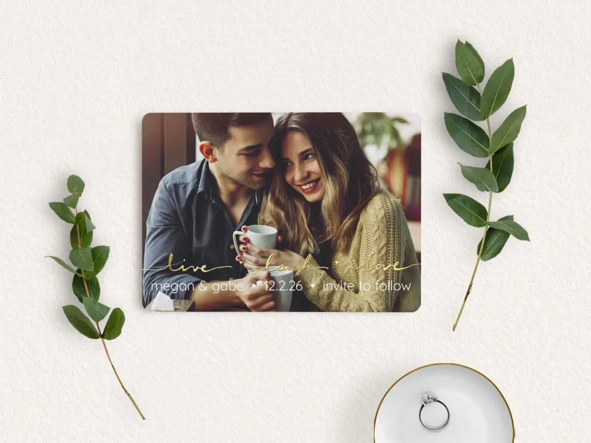 Save the Date Card with Optional Guest Addressing Service