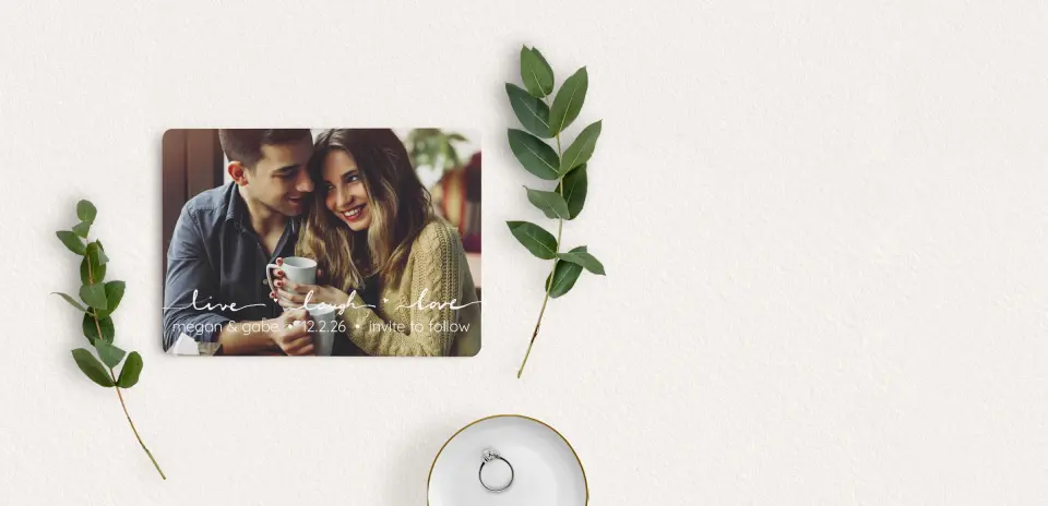 Save the Date Card with Optional Guest Addressing Service