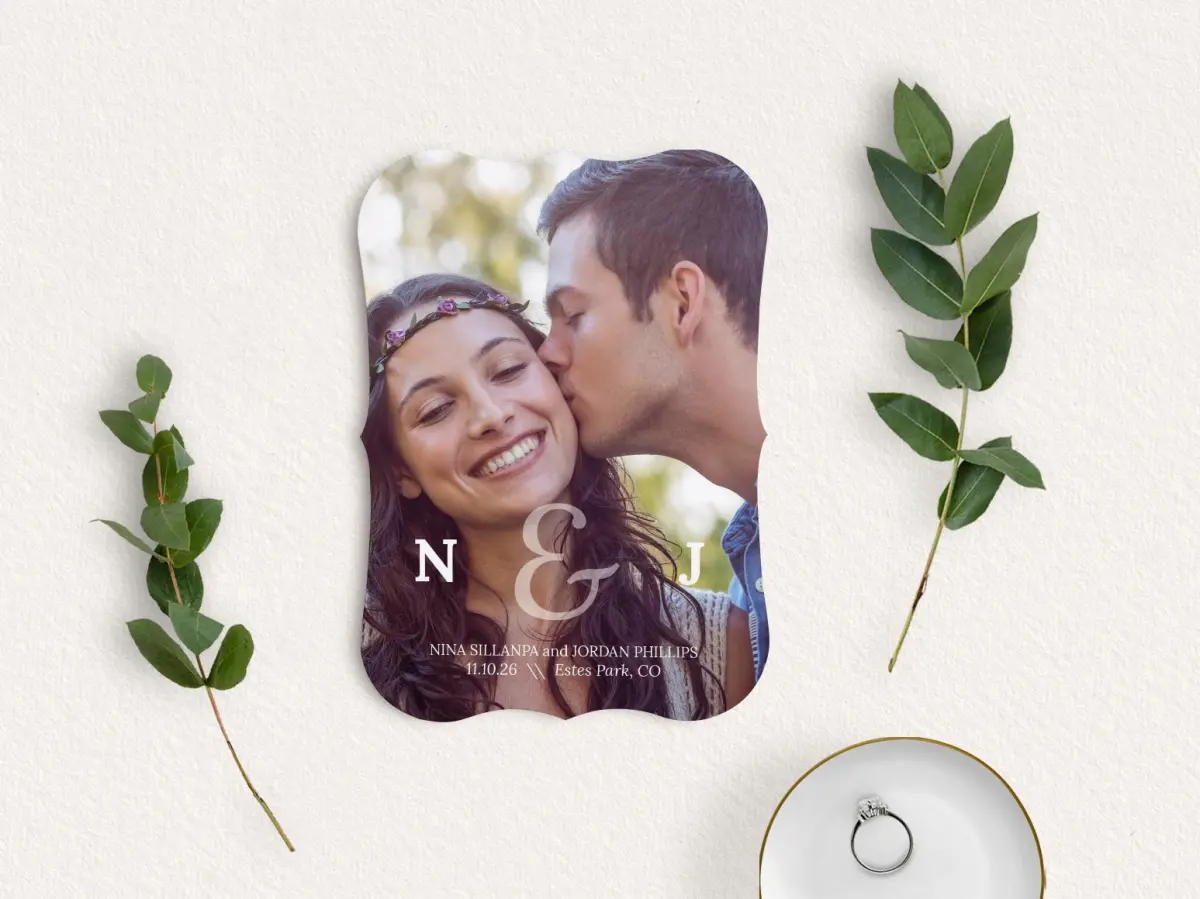 Save the Date Card with Optional Guest Addressing Service