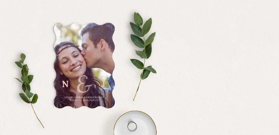 Save the Date Card with Optional Guest Addressing Service