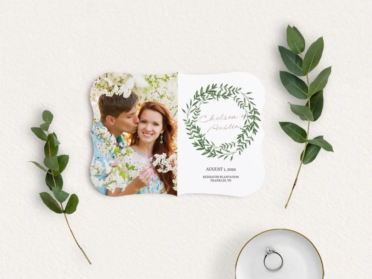 Save the Date Card with Optional Guest Addressing Service