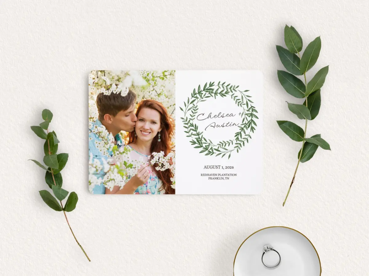 Save the Date Card with Optional Guest Addressing Service