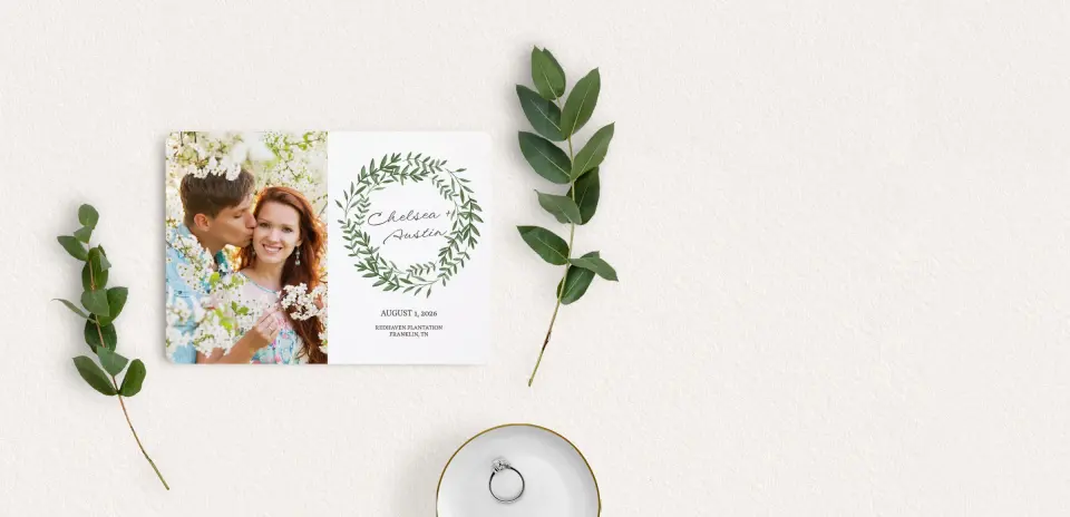 Save the Date Card with Optional Guest Addressing Service