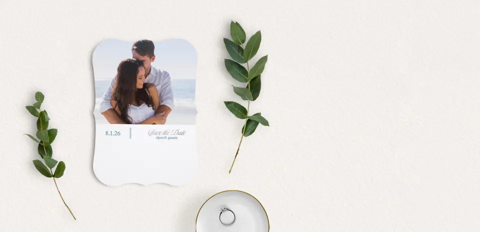 Save the Date Card with Optional Guest Addressing Service