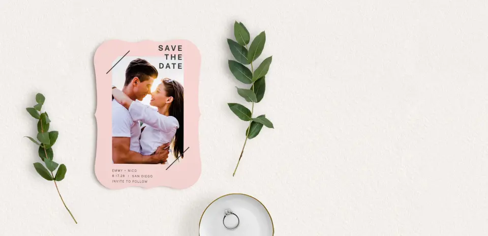 Save the Date Card with Optional Guest Addressing Service