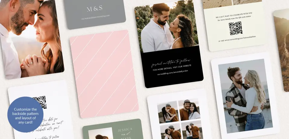 Back of Save the Date Card