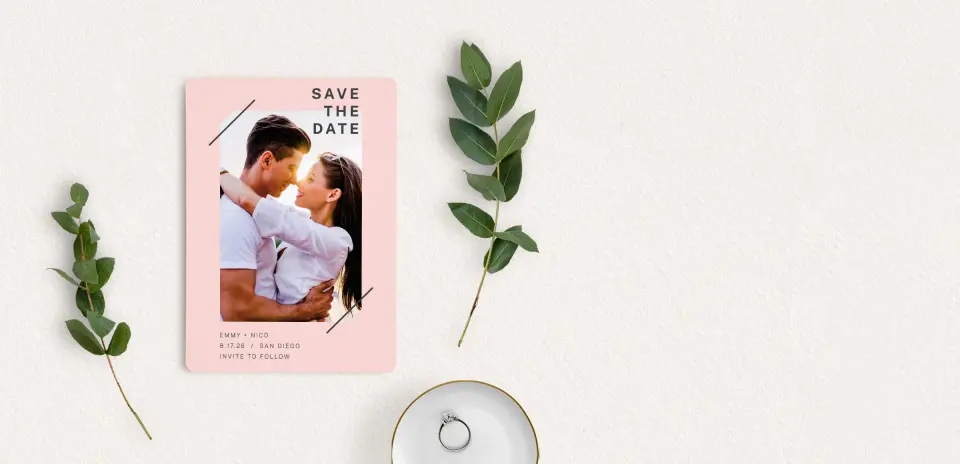 Save the Date Card with Optional Guest Addressing Service