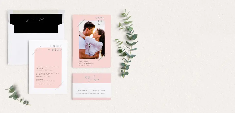 Front of Save the Date Card